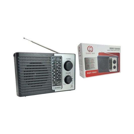 Radio AQT-16AC con su caja