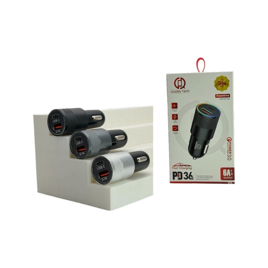 Cargador para Carro PD 36W con caja