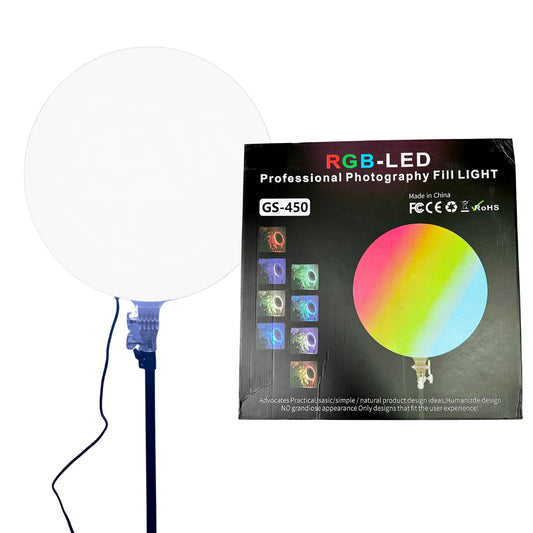 PANEL LUZ RGB CON TRIPODE REDODONDO 45 CM