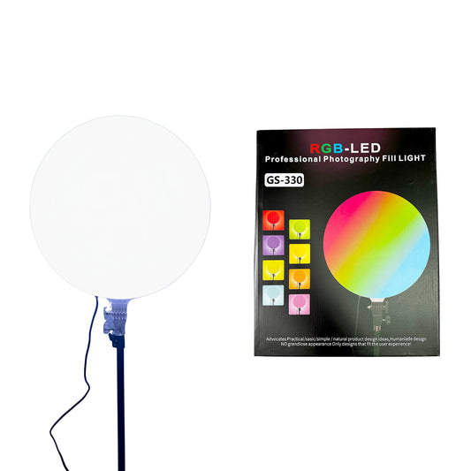 PANEL LUZ RGB CON TRIPODE REDONDO 33CM